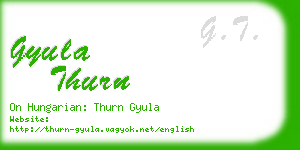 gyula thurn business card